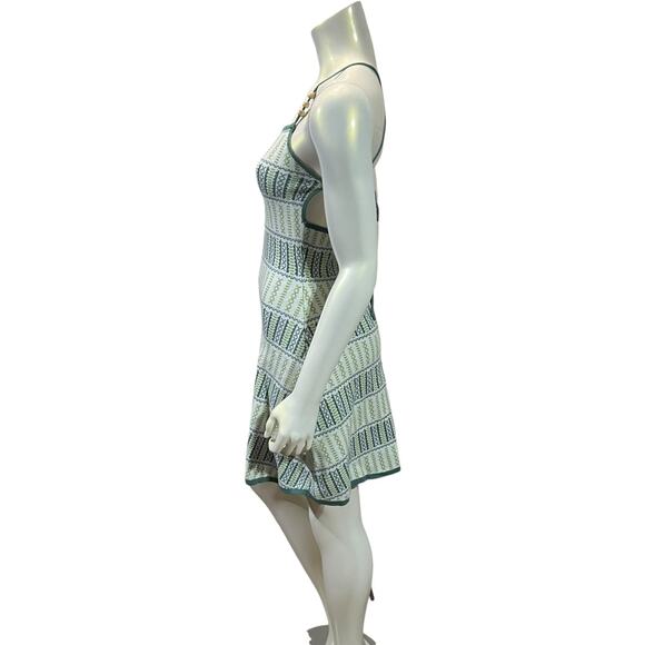 Cider Green Knit Boho Mini Dress – Size Medium - Picture 10 of 16